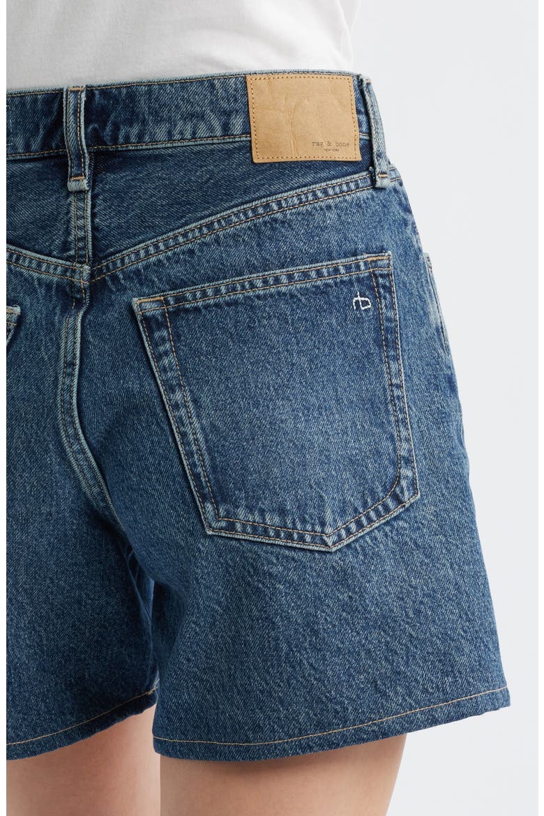 Kaia High Waist Relaxed Fit Denim Shorts, Alternate, color, ADELINE