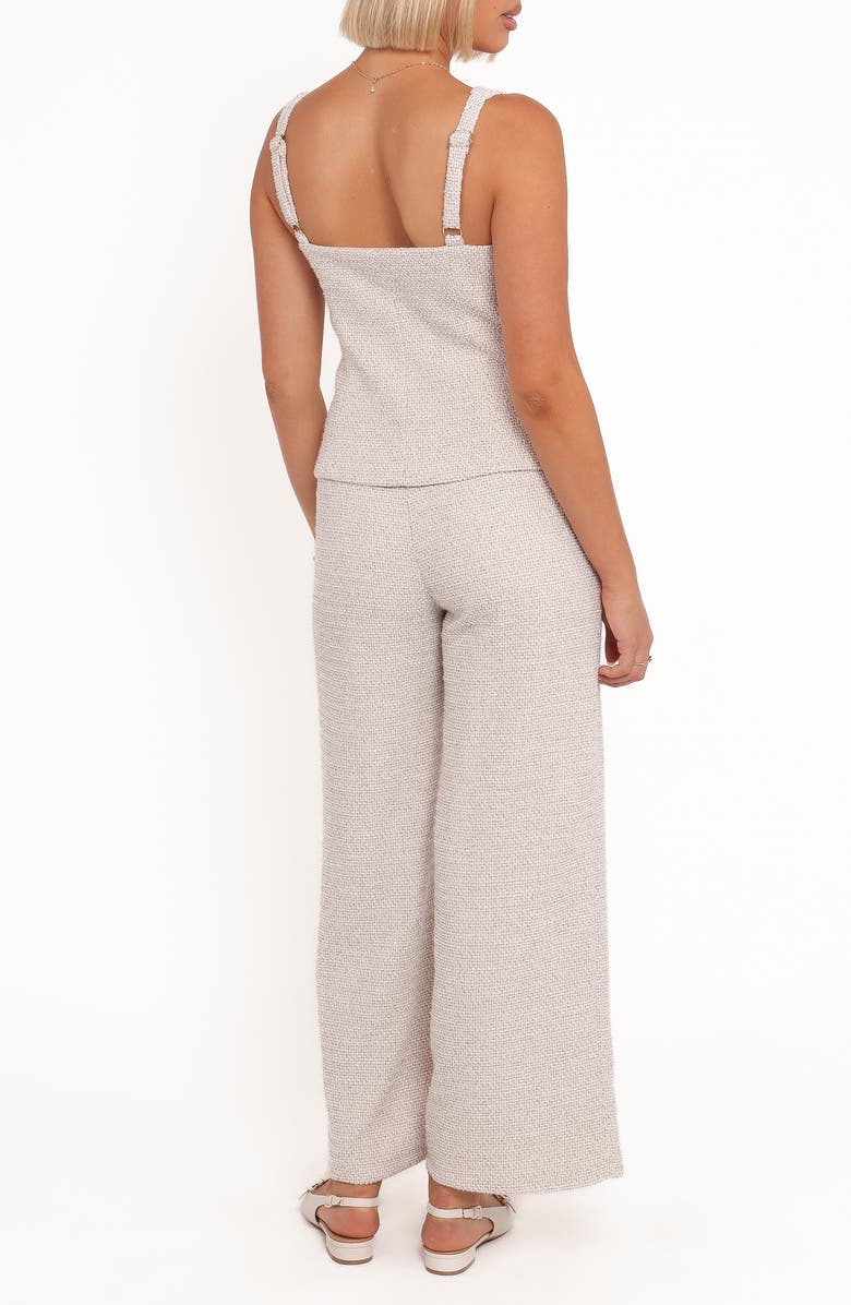 Petal & Pup Greta Tweed Vest & Pants Set, Alternate, color, White Brown Marl