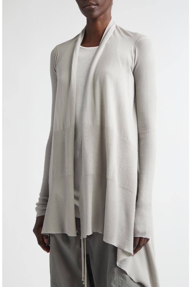 Open Front Virgin Wool Cardigan, Alternate, color, PEARL