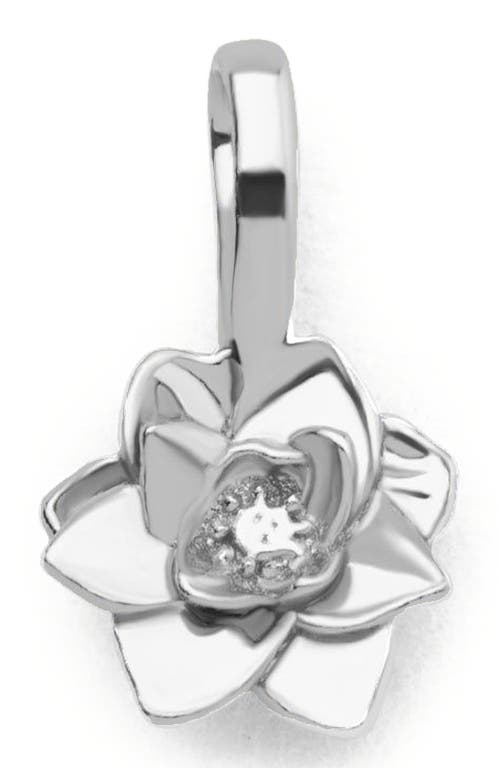 Made By Mary July Birth Flower Charm In Silver