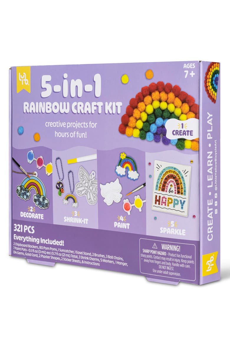 Bicycle 5In1 Rainbow Craft Kit, Alternate, color, Multicolored