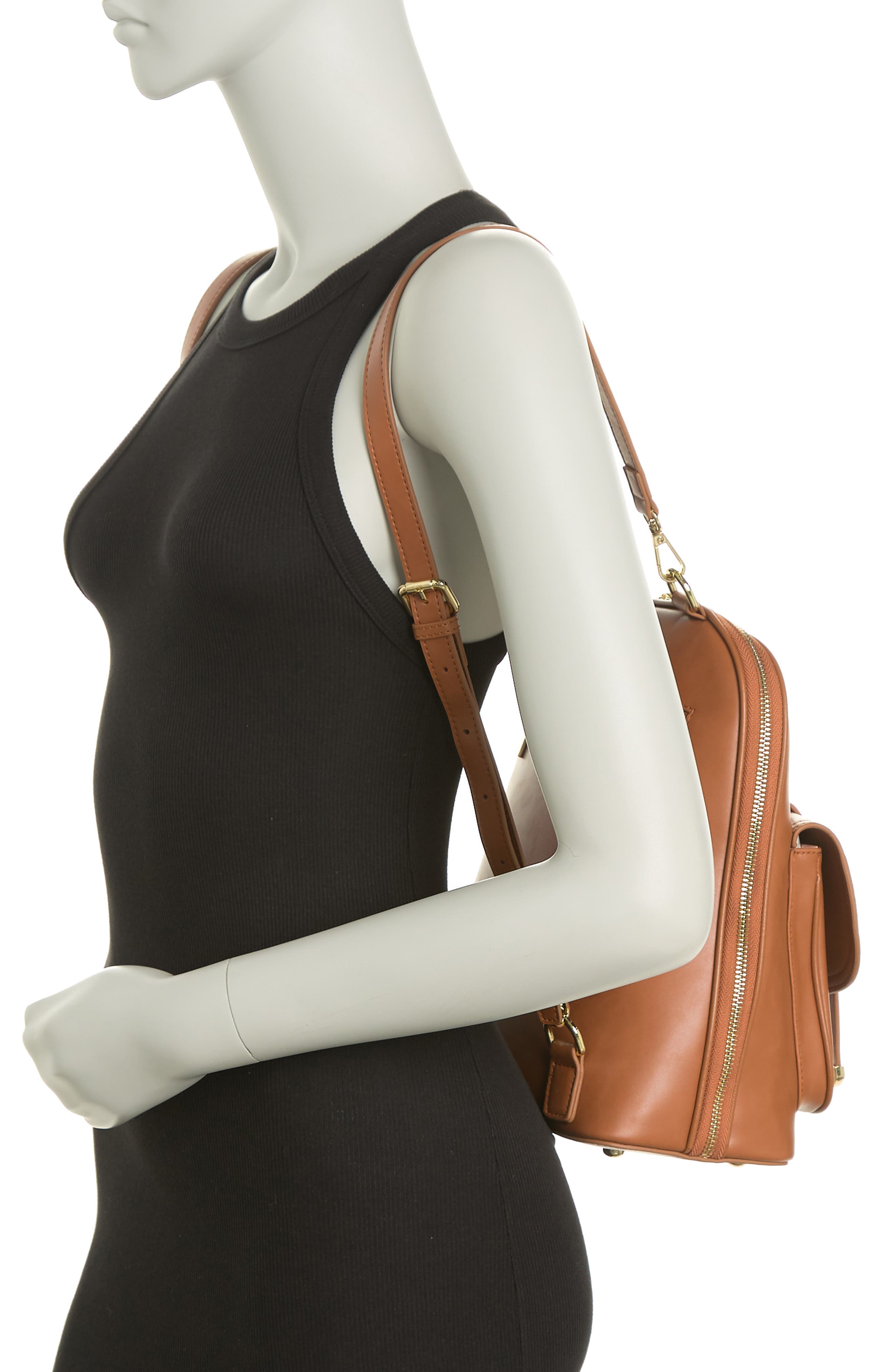 5th Ave Leather Backpack, Alternate, color, CAMEL