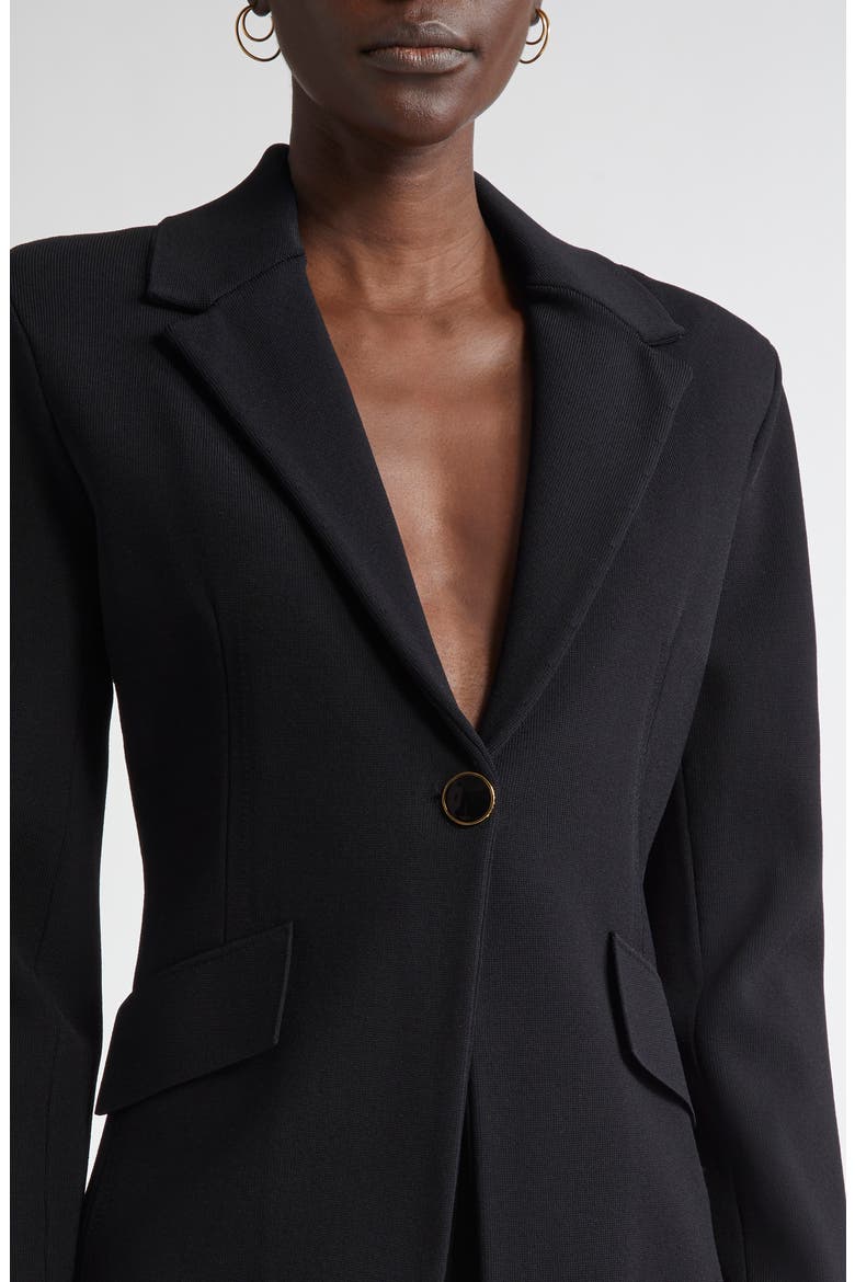 Harper One-Button Knit Jacket, Alternate, color, BLACK