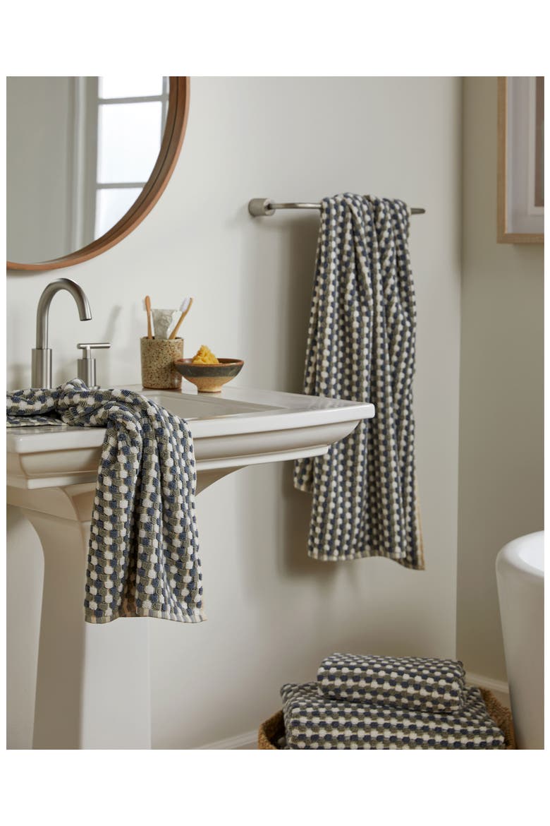 Mosaic Organic Cotton Towel (Nordstrom Exclusive), Alternate, color, MOSS/DUSK