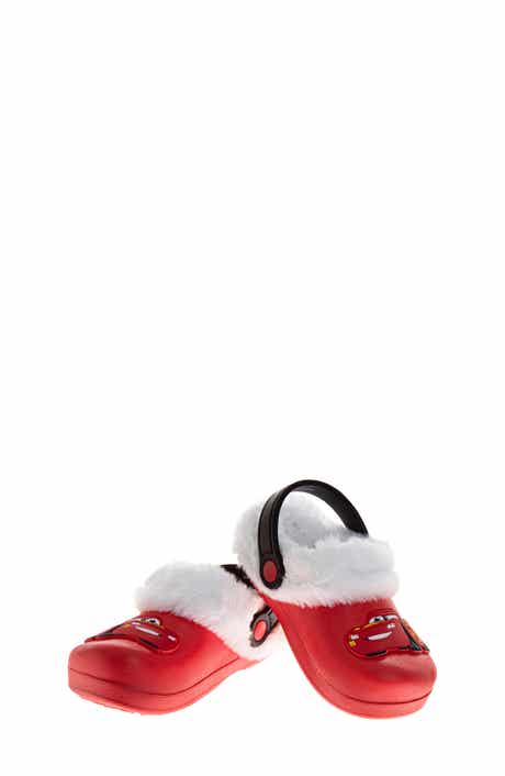 Kids' Cars Lightning McQueen Faux Fur Trimmed Clog