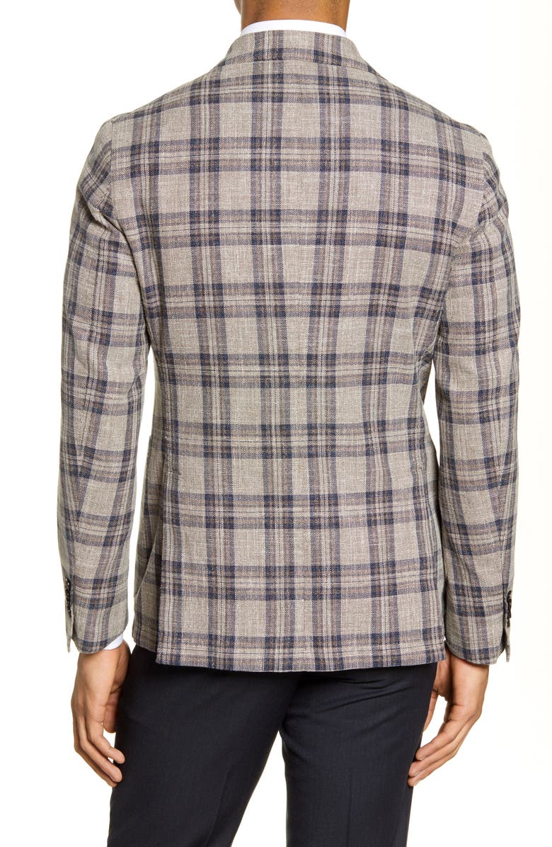 L.B.M. 1911 Trim Fit Plaid Cotton Sport Coat, Alternate, color,