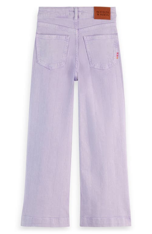 Scotch & Soda Kids' The Wave Wide Leg Jeans In Bright Lavender