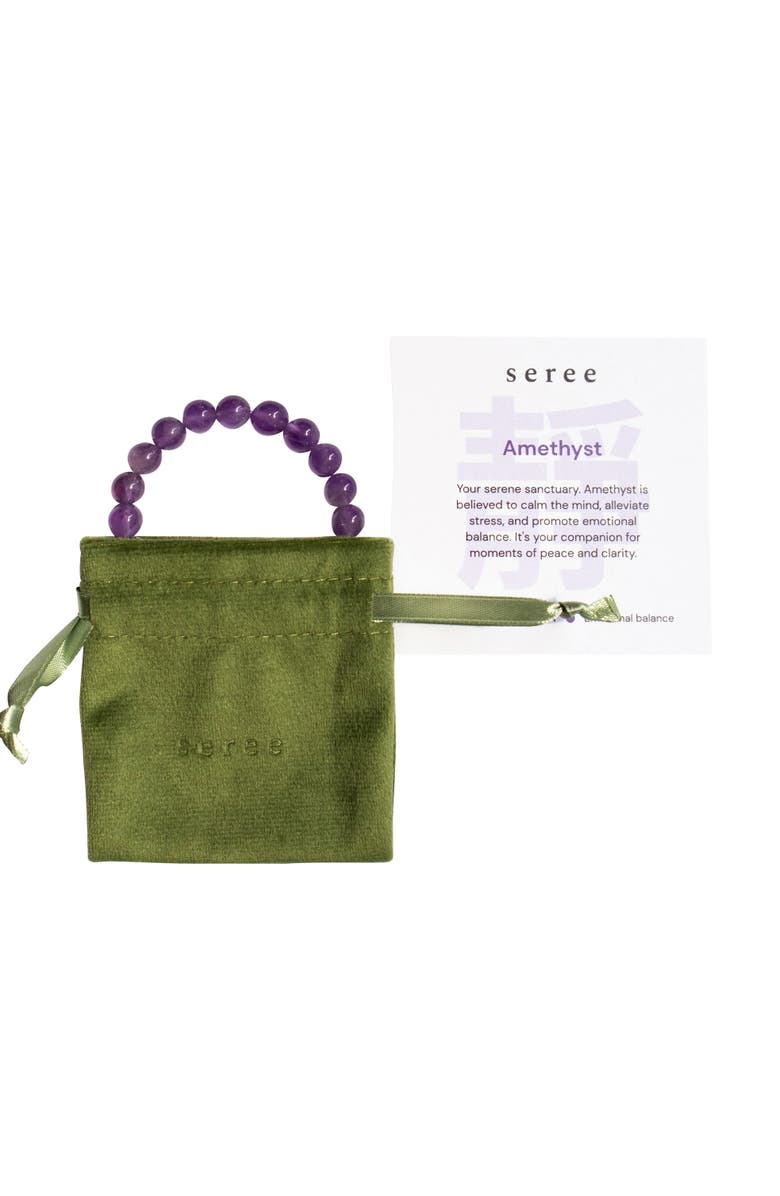 seree Manifest Collection Calm Purple Crystal Beaded Bracelet, Alternate, color, Purple