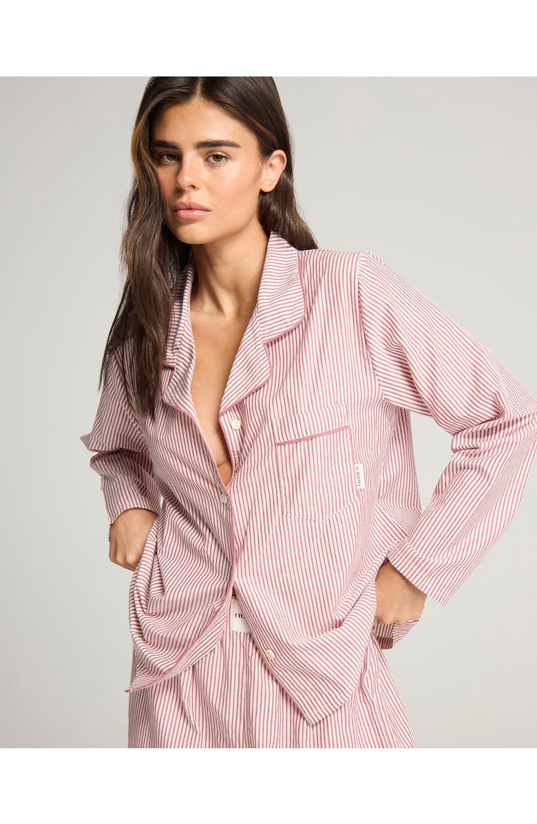 Nudea The Classic PJ Set, Alternate, color, Mulberry Stripe