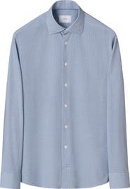 Eton Slim Fit Geo Stretch Jersey Dress Shirt