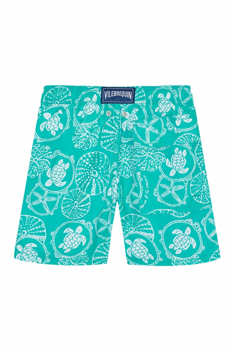 Kids' Oursins Bicolor Swim Shorts, Alternate, color, VERT DISCO