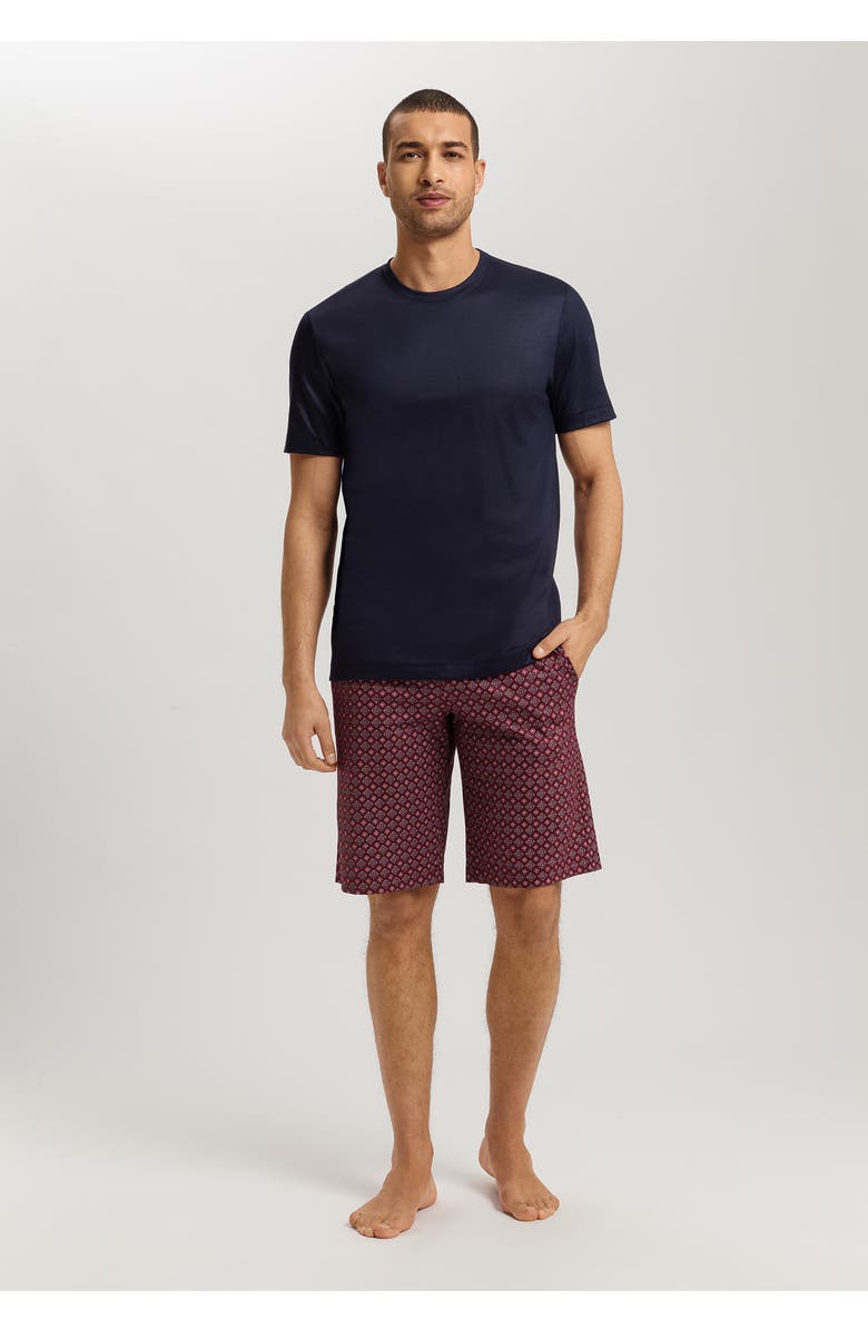 Hanro Night And Day Cotton Pajama Set, Alternate, color, Red Gems Print