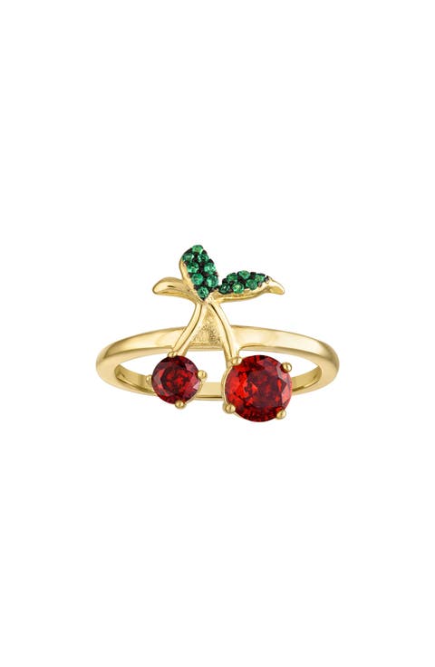 Cubic Zirconia Cherry Ring