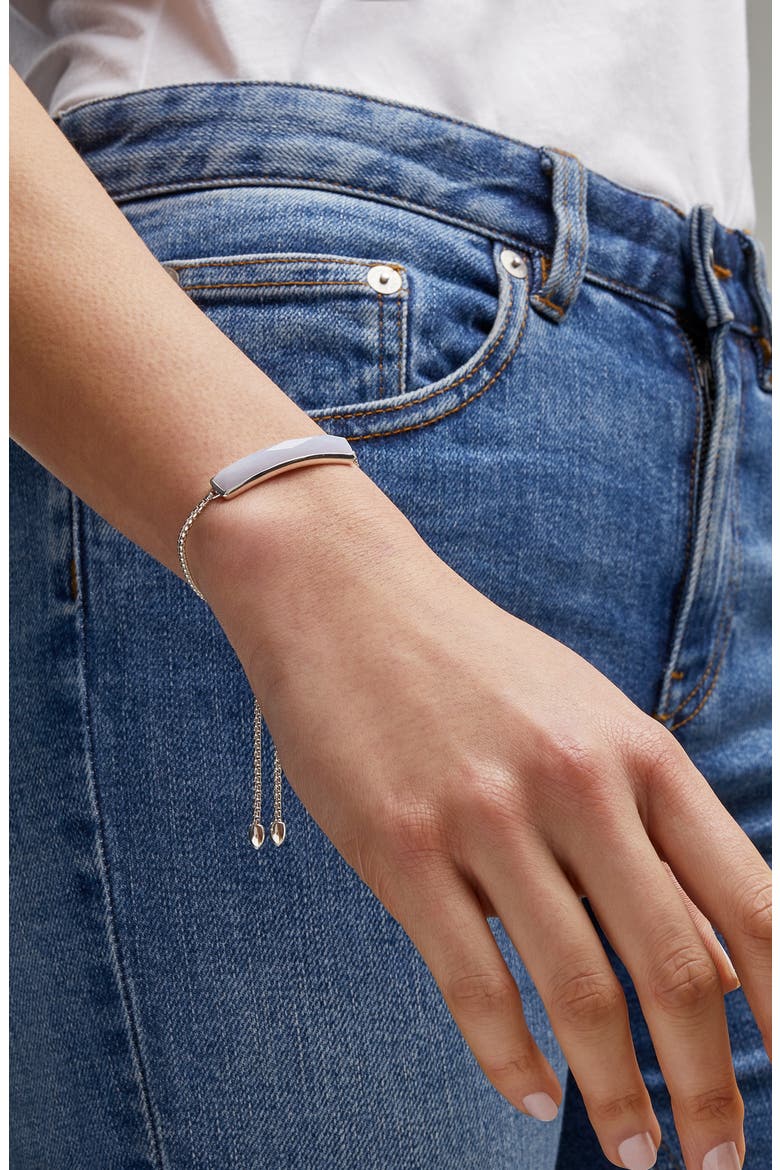 Baja Stone Bracelet, Alternate, color, SILVER/ BLUE LACE AGATE