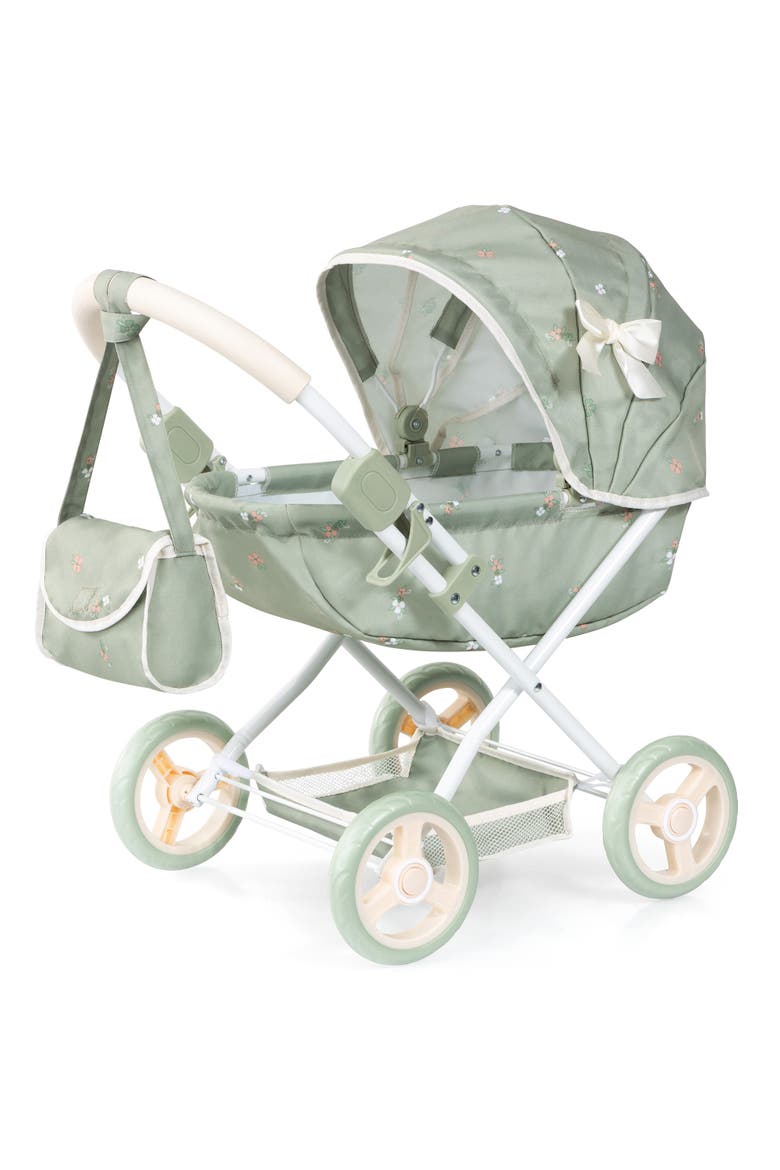 Doll Pram Cosy Play Push Stroller Fits 18" Dolls, Ages 3+, Main, color, Multicolored