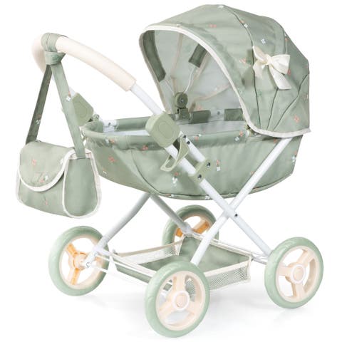 Doll Pram Cosy Play Push Stroller Fits 18" Dolls, Ages 3+