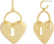 COACH Heart Padlock Drop Earrings