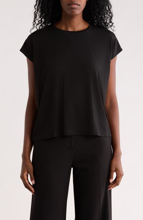 Boxy Cap Sleeve Jersey Top