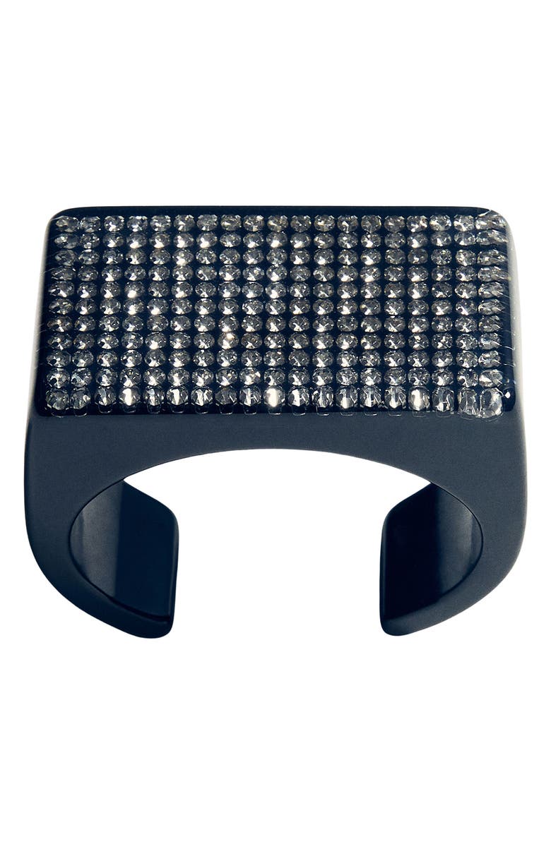 MANGO Pavé Crystal Square Cuff Bracelet, Alternate, color,