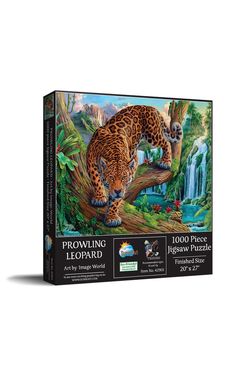 Sunsout Prowling Leopard 1000 piece Jigsaw Puzzle for Adults, Main, color, Multicolor