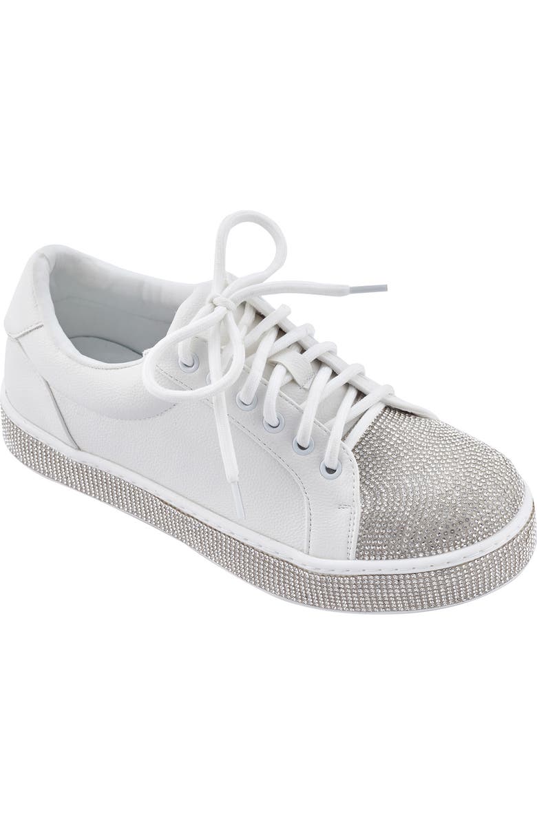 LADY COUTURE Legend Rhinestone Sneaker, Main, color, White