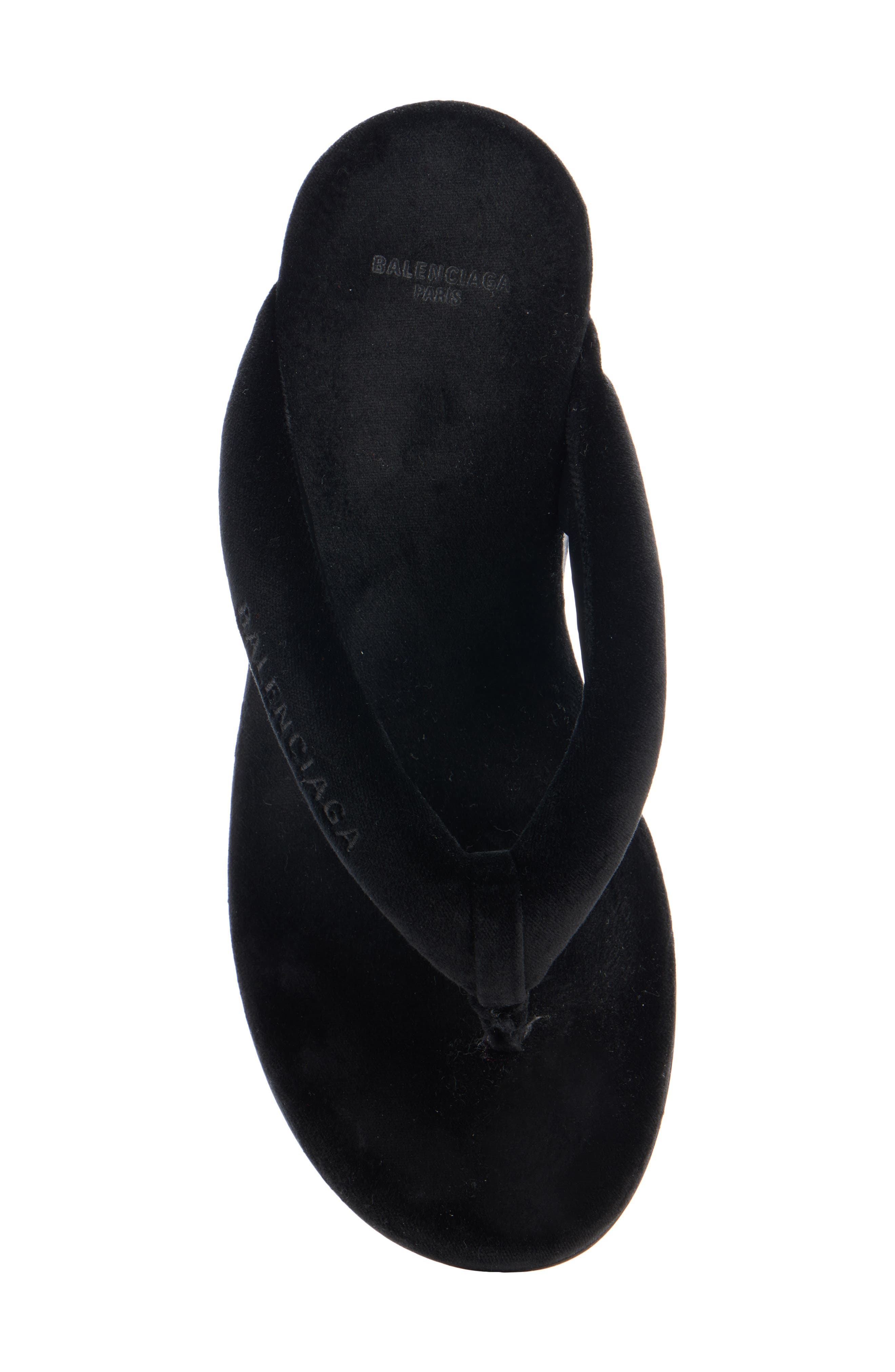 Balenciaga Gaeta Wedge Thong Sandal, Alternate, color, Black