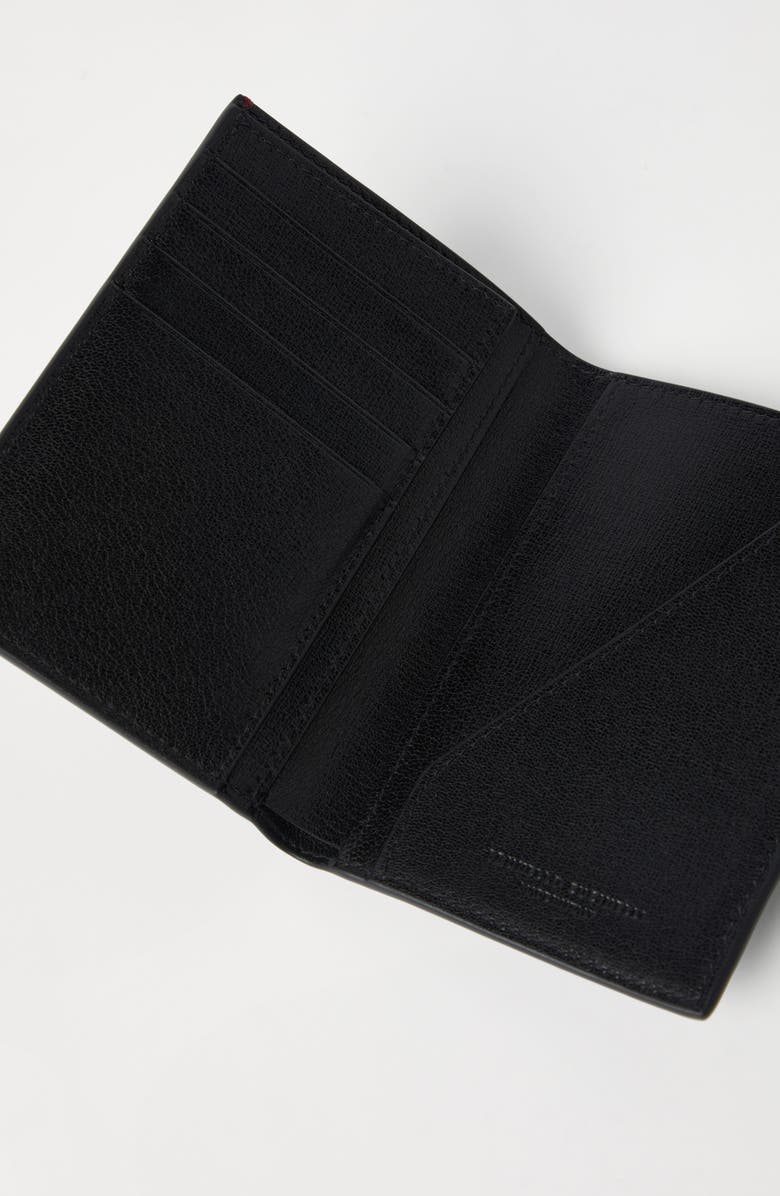 Brunello Cucinelli Capretta passport holder, Alternate, color, Black