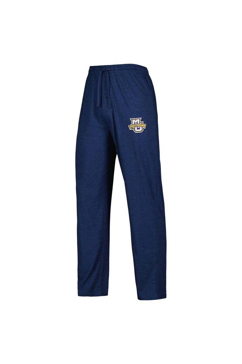 Men's Concepts Sport Navy/Charcoal Marquette Golden Eagles Meter Long Sleeve T-Shirt & Pants Sleep Set, Alternate, color, Navy