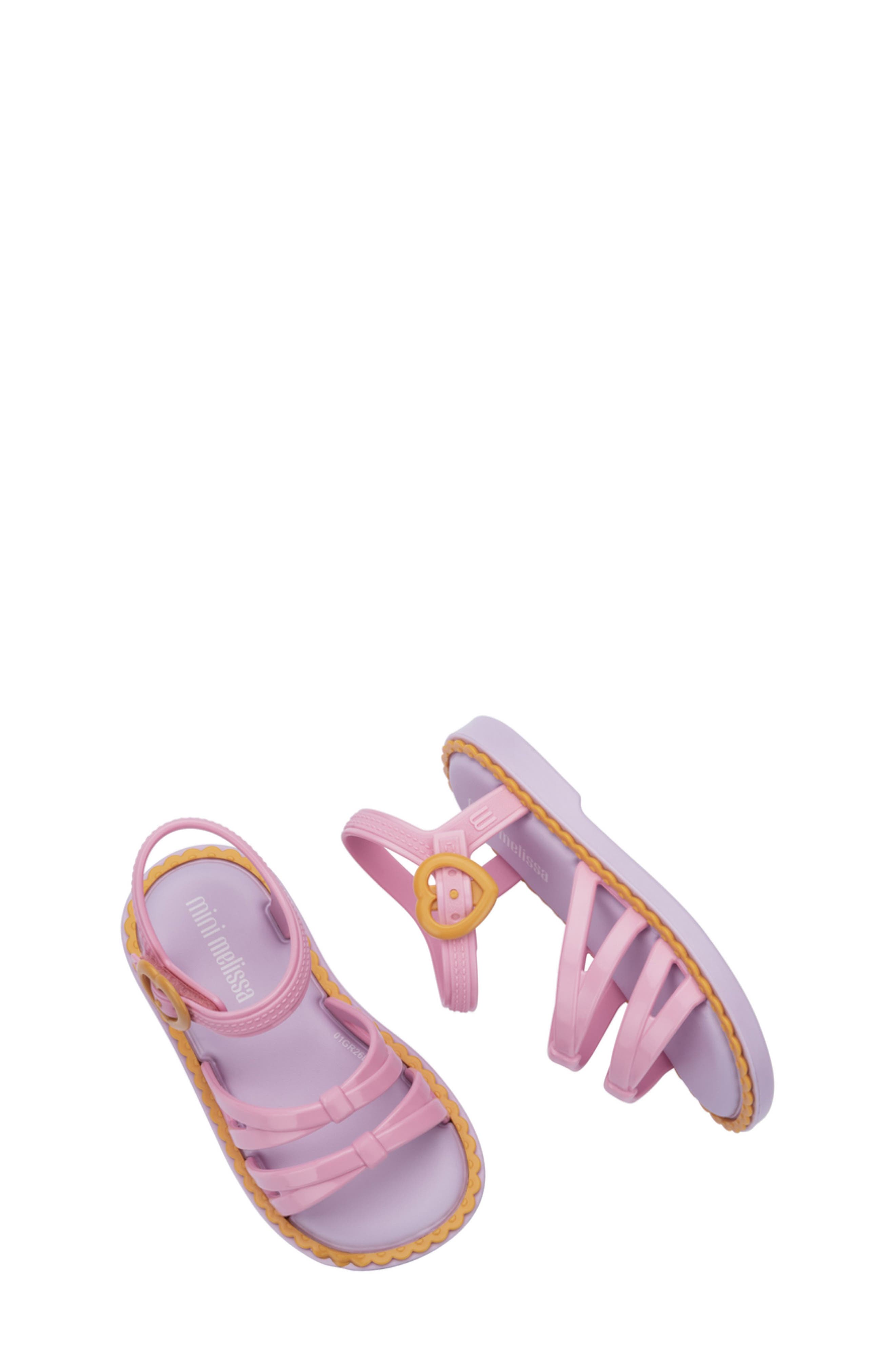 Kids' Aurora Sandal, Alternate, color, LILAC/ YELLOW/ PINK