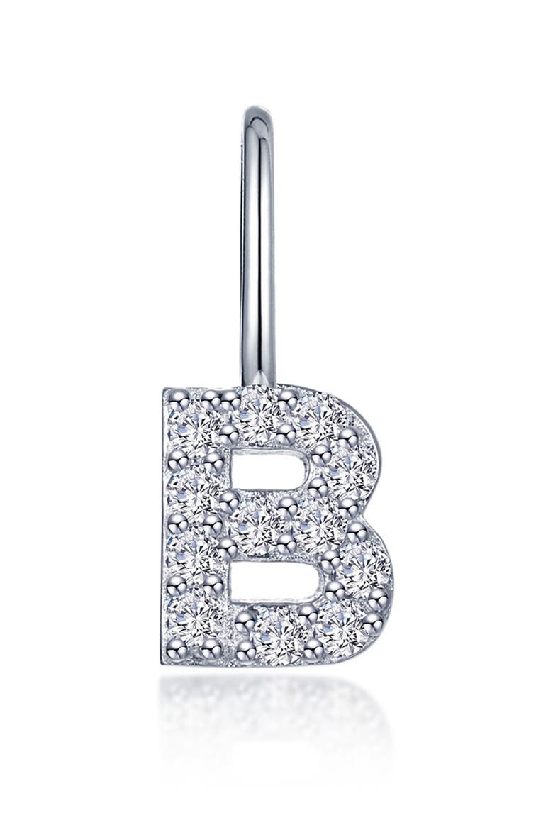 Letter Charm Pendant, Main, color, SILVER B