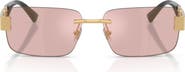 Versace 58mm Rimless Rectangular Sunglasses