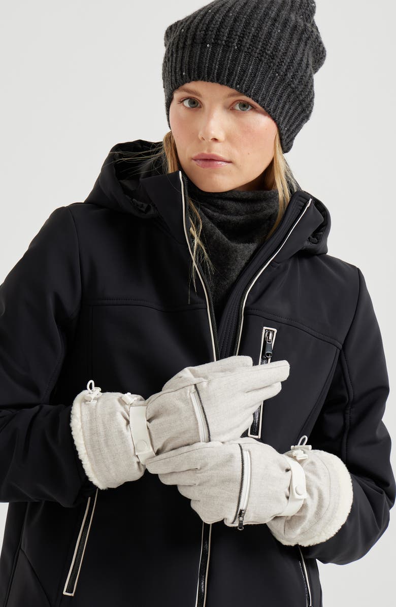 Brunello Cucinelli Mountain gloves, Alternate, color, Grey