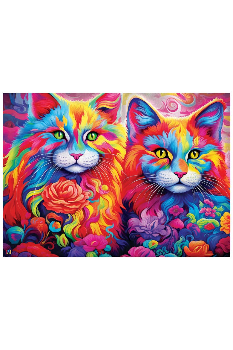 Rainbow Whiskers 1000 Piece Puzzle, Alternate, color, Multicolor