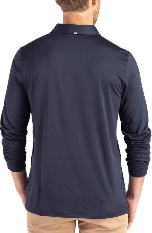 Cutter & Buck Coastline Epic Comfort Long Sleeve Polo In Navy Blue