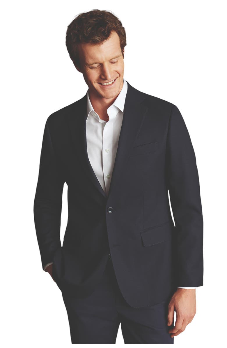 Charles Tyrwhitt Proper Blazer Slim Fit Jacket, Main, color, Navy