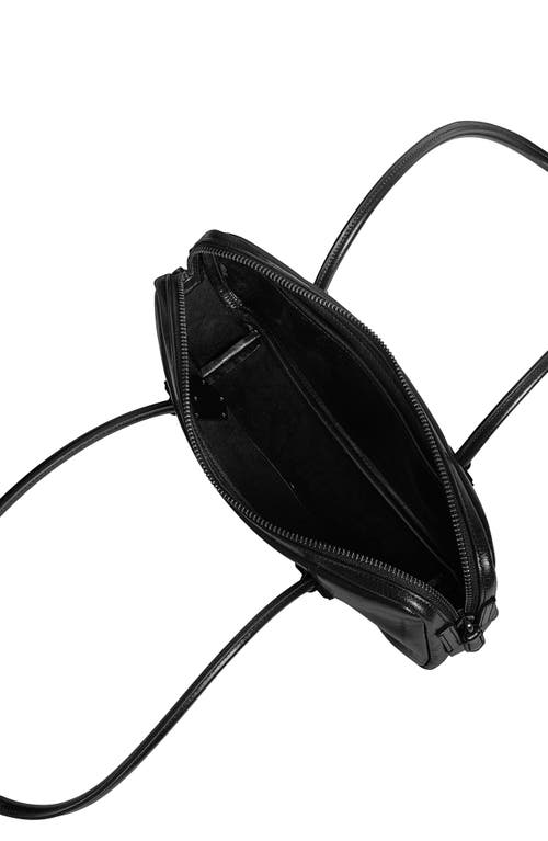 Rebecca Minkoff The Brief Leather Shoulder Bag In Black