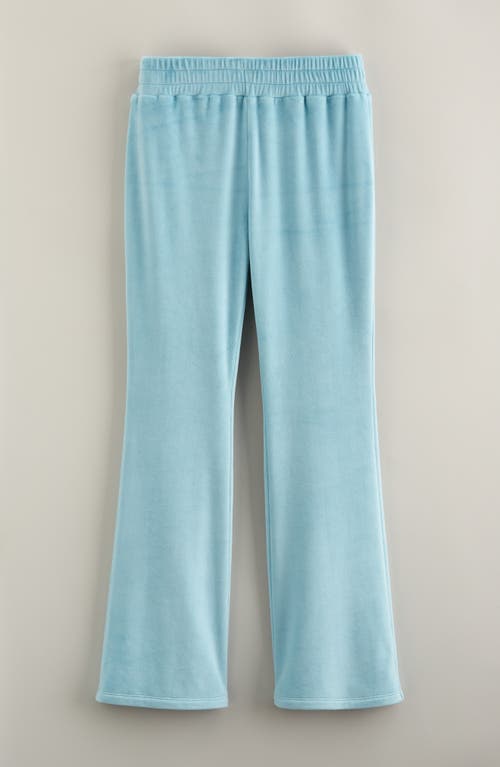 Zella Girl Kids' Cosmos Velour Flare Pants in Teal Sicily 