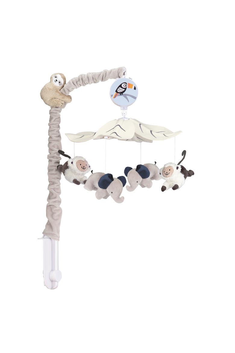 Jungle Party Animals Musical Baby Crib Mobile Soother Toy, Alternate, color, Multicolor