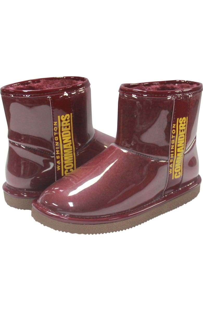 CUCE Women's Cuce Burgundy Washington Commanders Water Resistant Faux Shearling Boots, Main, color,