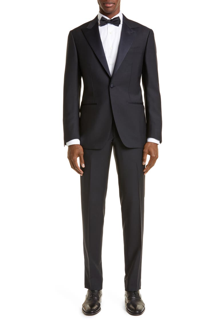 Peaked Lapel Dinner Jacket, Main, color, MIDNIGHT NAVY