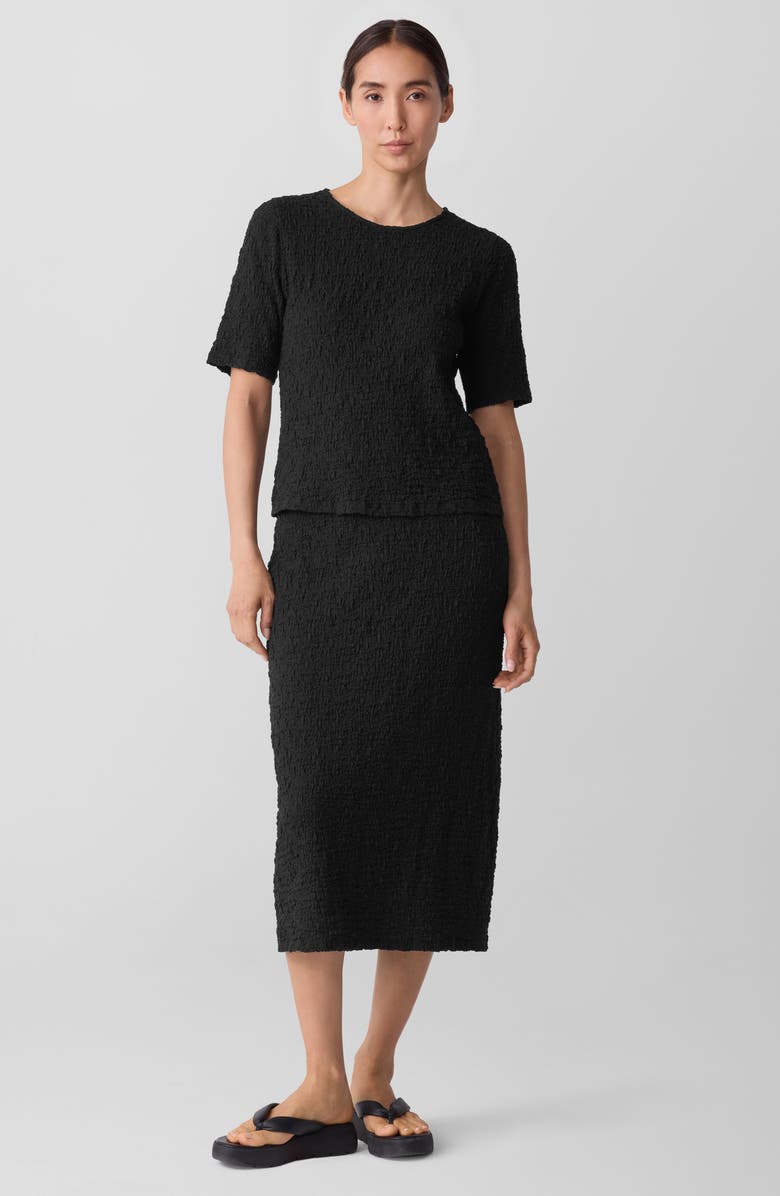 Eileen Fisher Knit Pencil Skirt, Alternate, color, Black