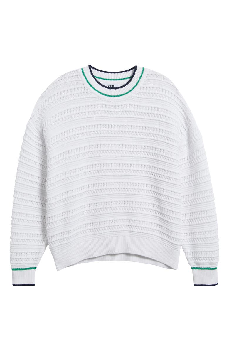525 Mary Open Stitch Crewneck Sweater, Alternate, color, 