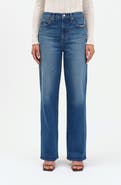 DAZE City Distressed High Waist Straight Leg Jeans