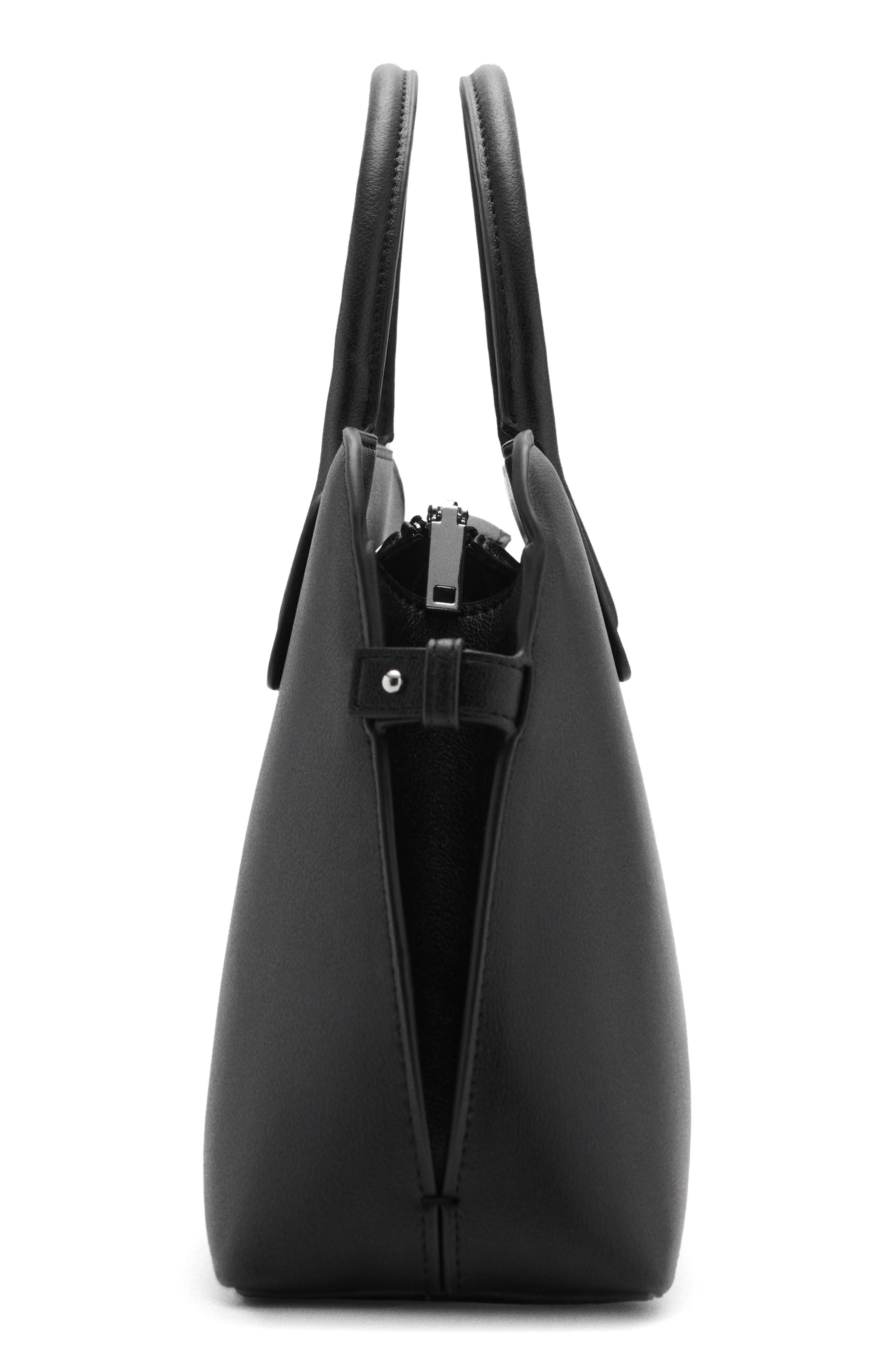 MANGO Faux Leather Bowling Bag, Alternate, color, 