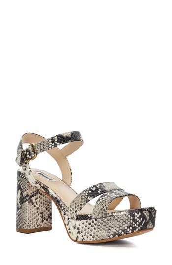 Dune London Molten Platform Sandal In Brown