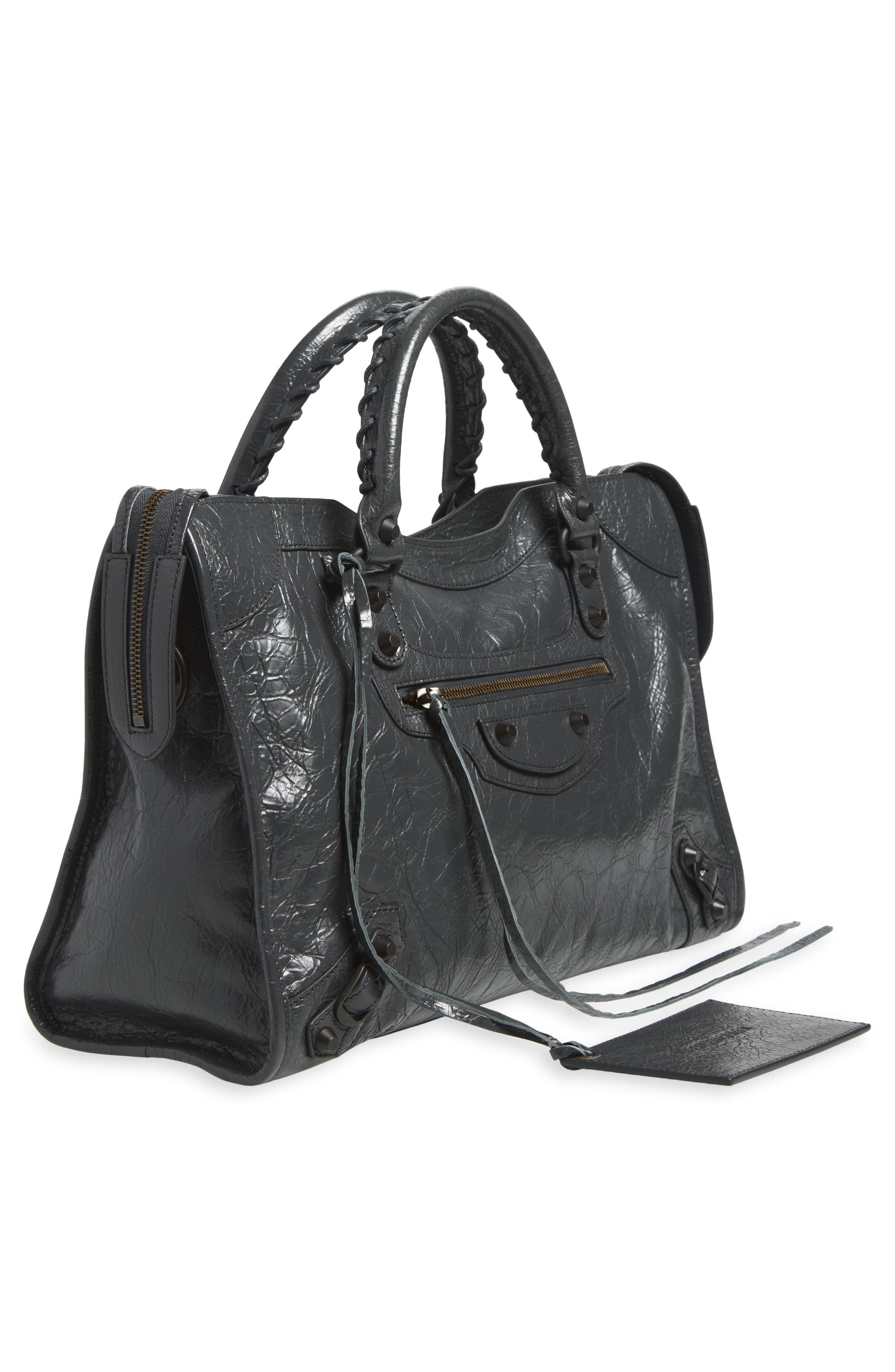 Medium Le City Leather Satchel, Alternate, color, 1251 VOLCANIC ROCK
