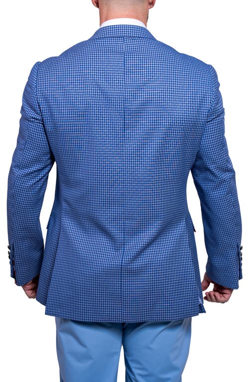 Maceoo Socrate Ascension Windowpane Blazer In Blue