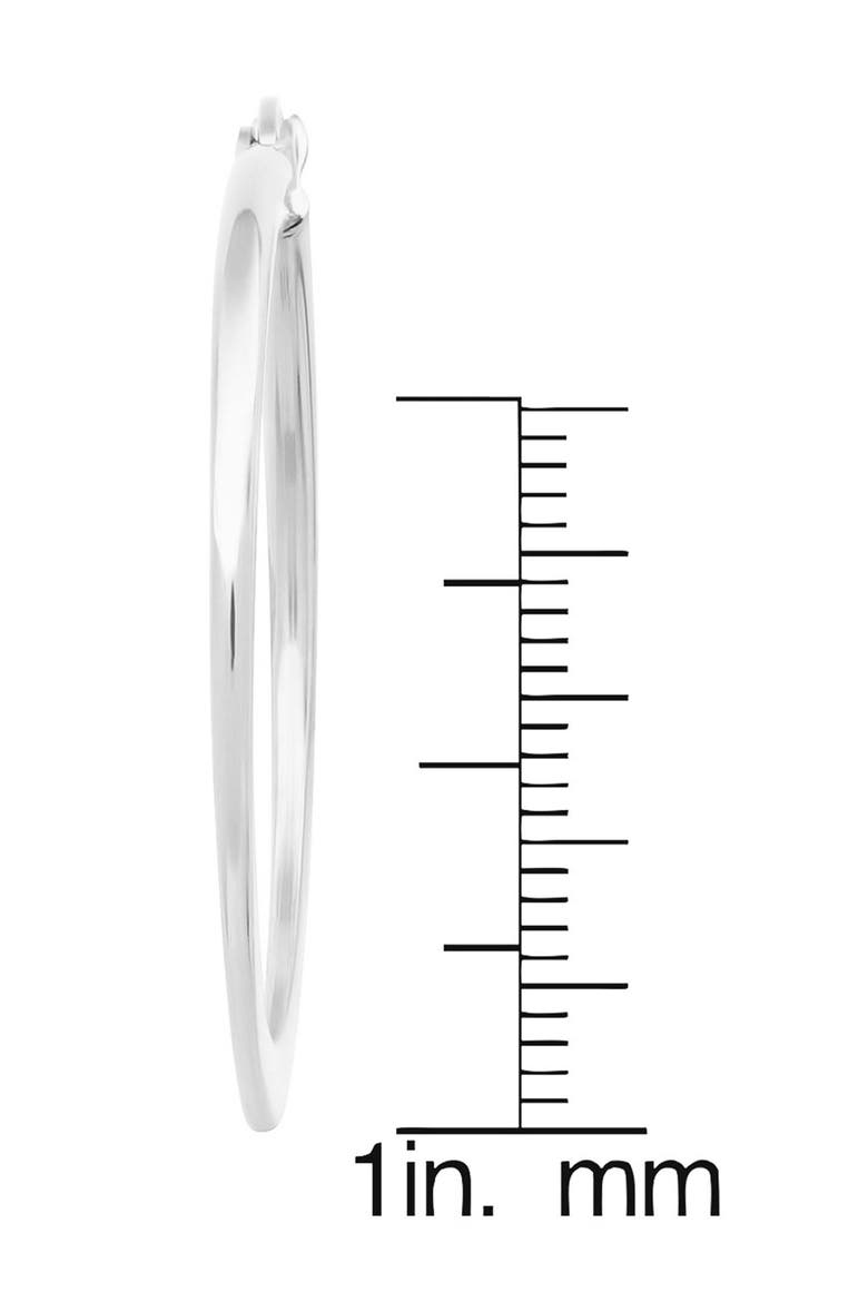 Slim Hoop Earrings, Alternate, color, SILVER