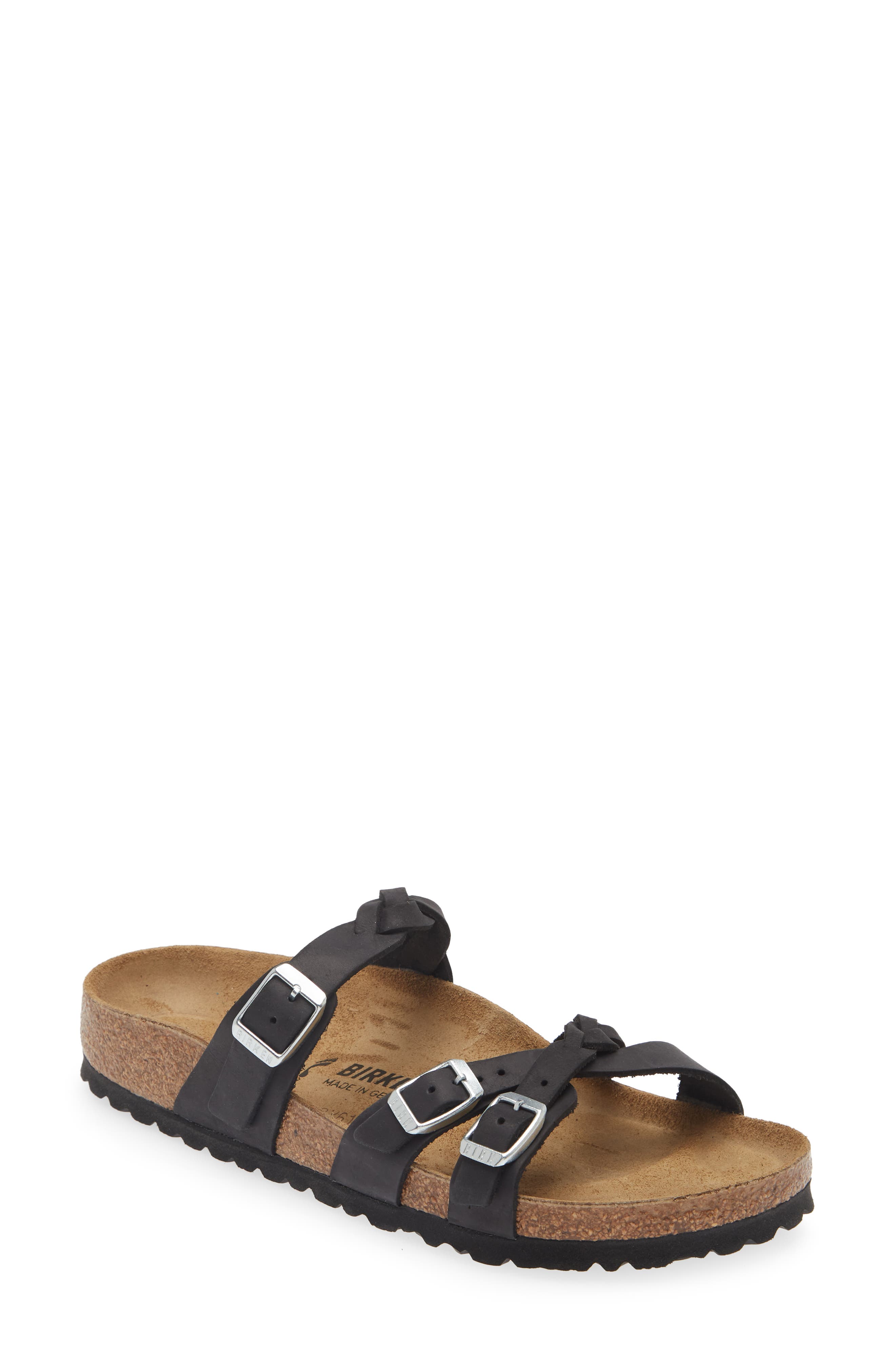 Franca Slide Sandal, Main, color, BLACK