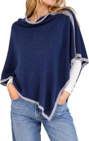 Portolano Cashmere Cowl Neck Poncho